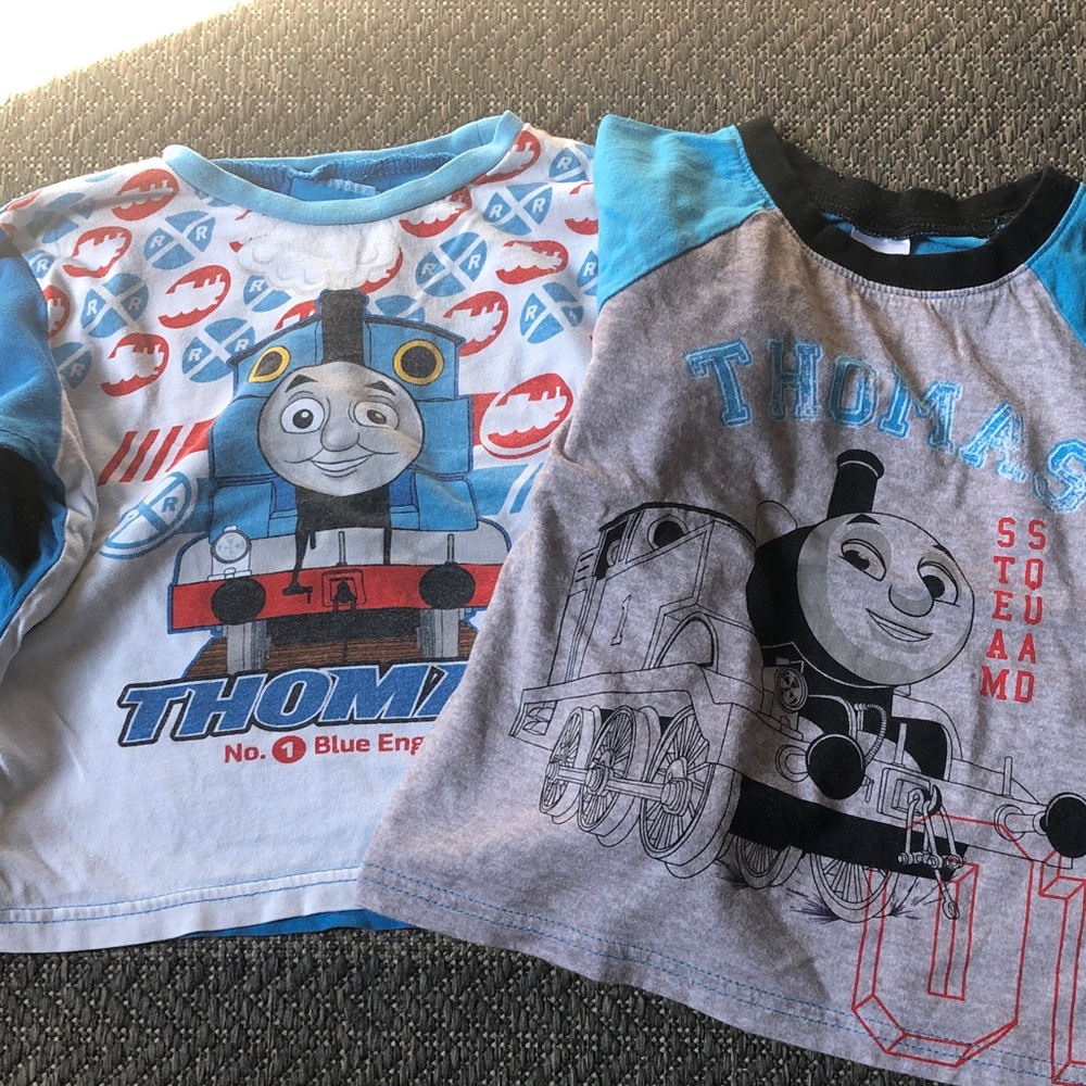 Thomas & Friends Blue and Gray Short-Sleeve Kids Tee Set